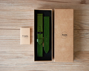 Emerald leather Apple Watch band lifestyle, Ravenweave handmade